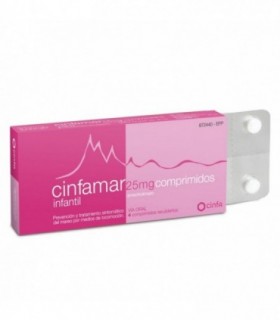CINFAMAR INFANTIL 25 mg 4 COMPRIMIDOS RECUBIERTO